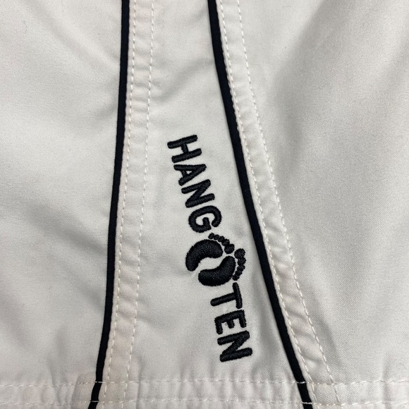 Hang Ten Women’s Y2K White Board Swim Surf Shorts w/ Black Trim Size 7 - Picture 3 of 5